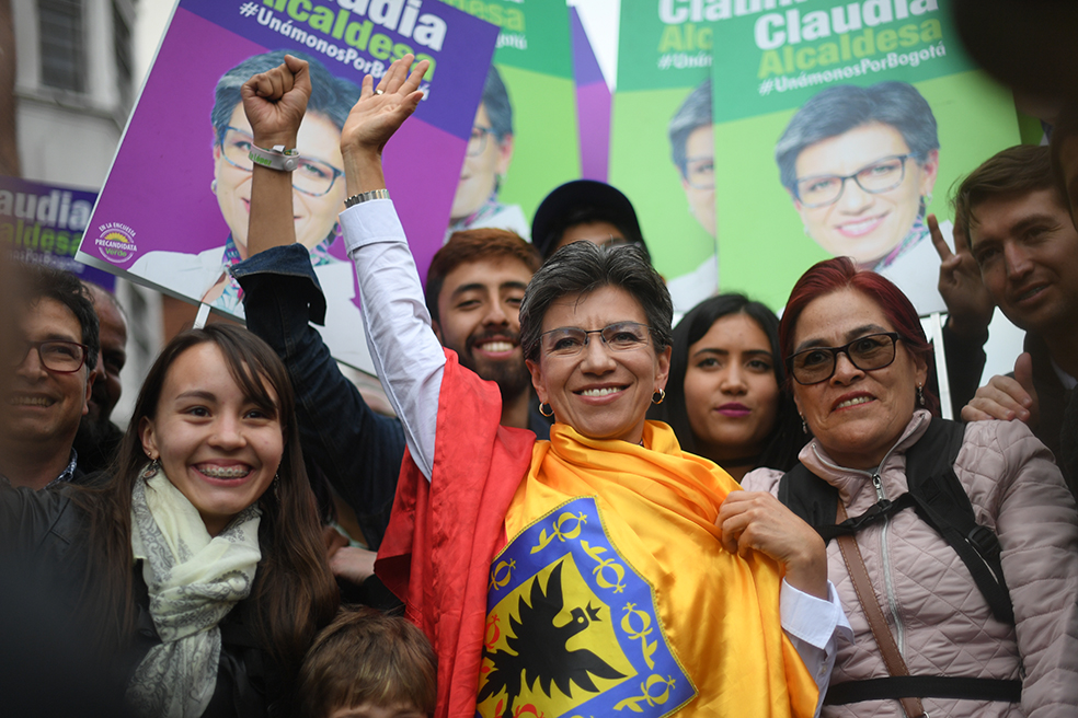 Claudia López, candidata de la Alianza Verde a la Alcaldía de Bogotá