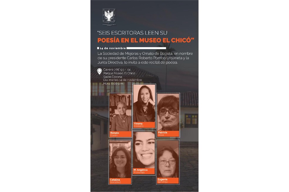 Agenda cultural: poesía en el Museo El Chicó
