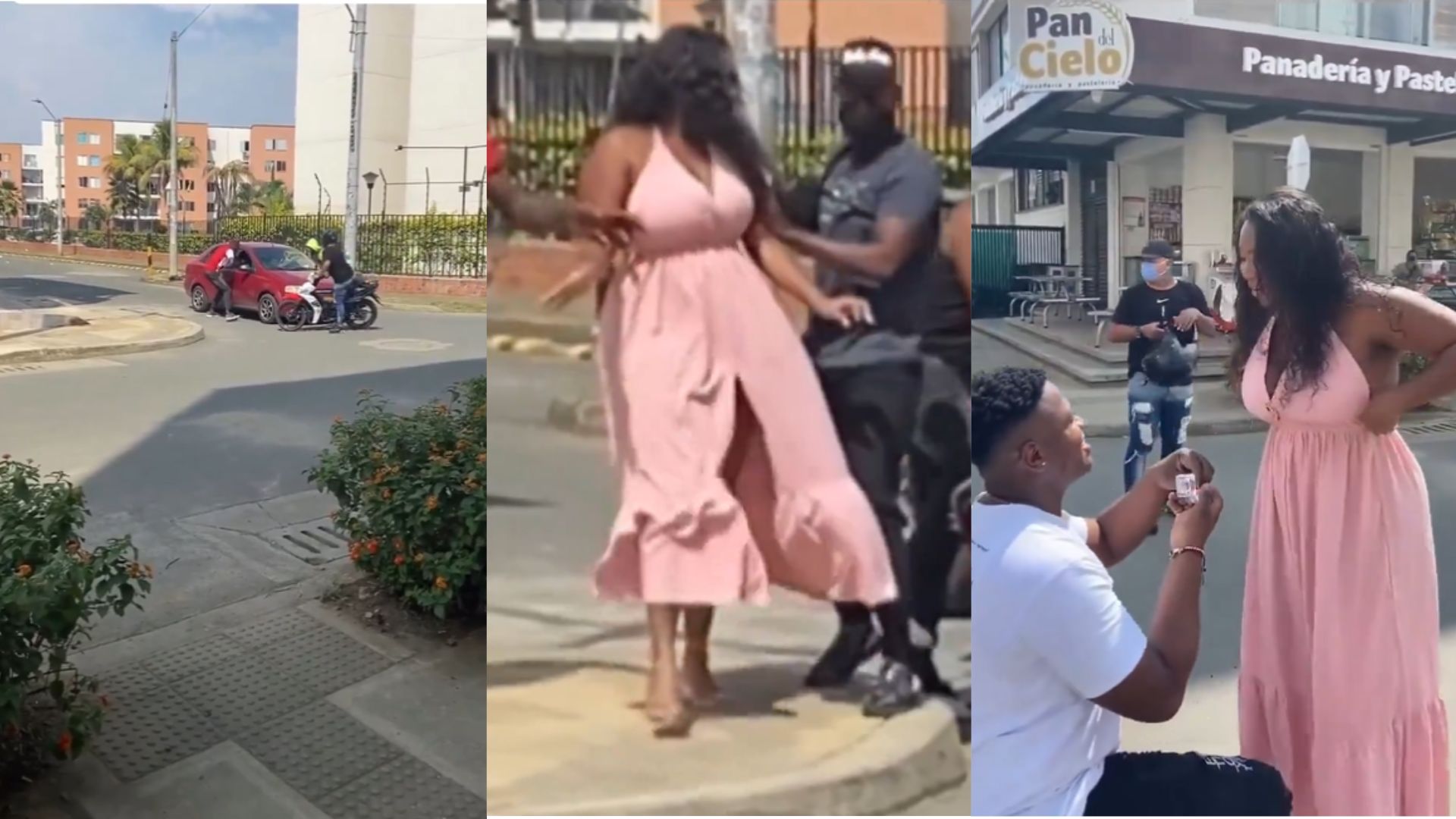 Hombre simuló atraco armado para pedirle matrimonio a su novia en Cali (video)
