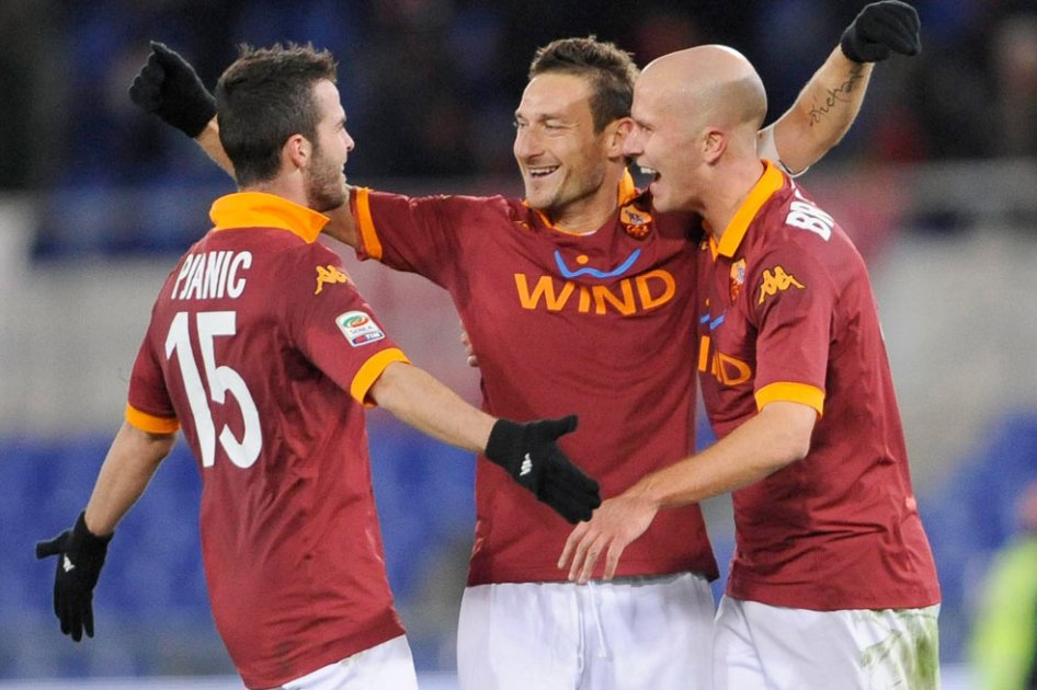 Totti, figural del triunfo de La Roma ante la Fiorentina