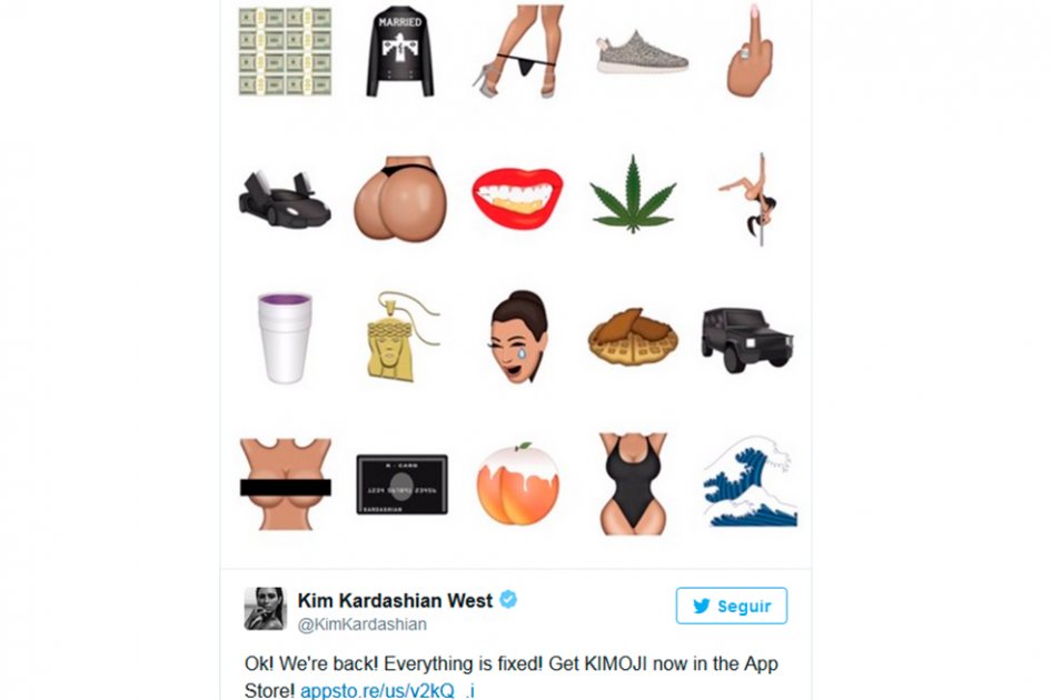 Emoticones de Kim Kardashian colapsaron Apple Store