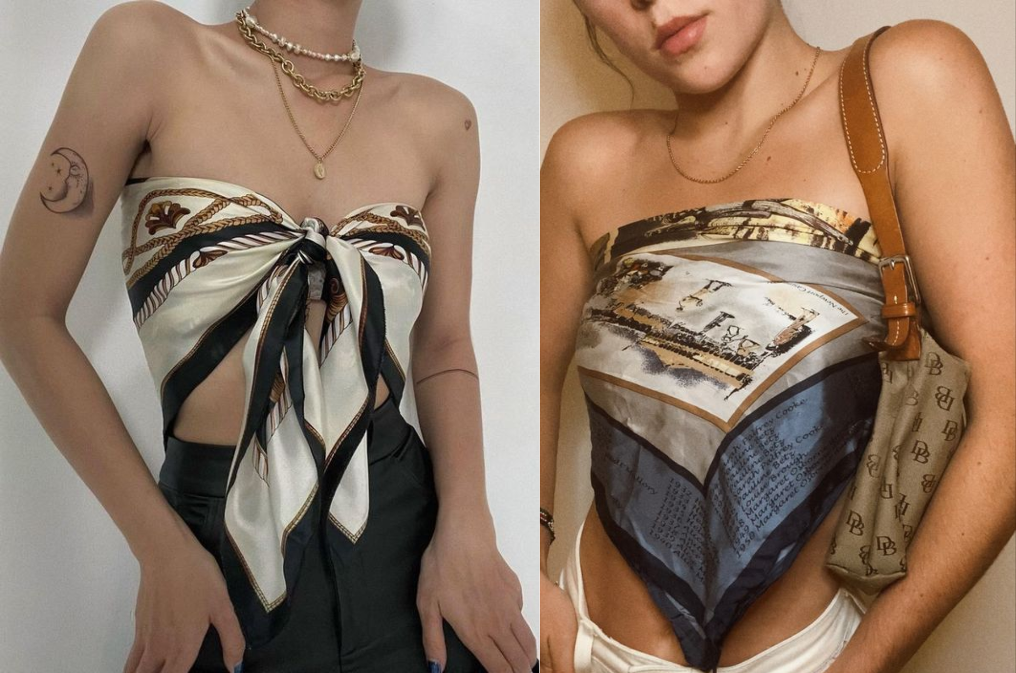 Pañoletas para el cabello como blusa