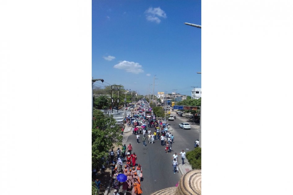 Indígenas wayuu en La Guajira protestan contra el Gobierno