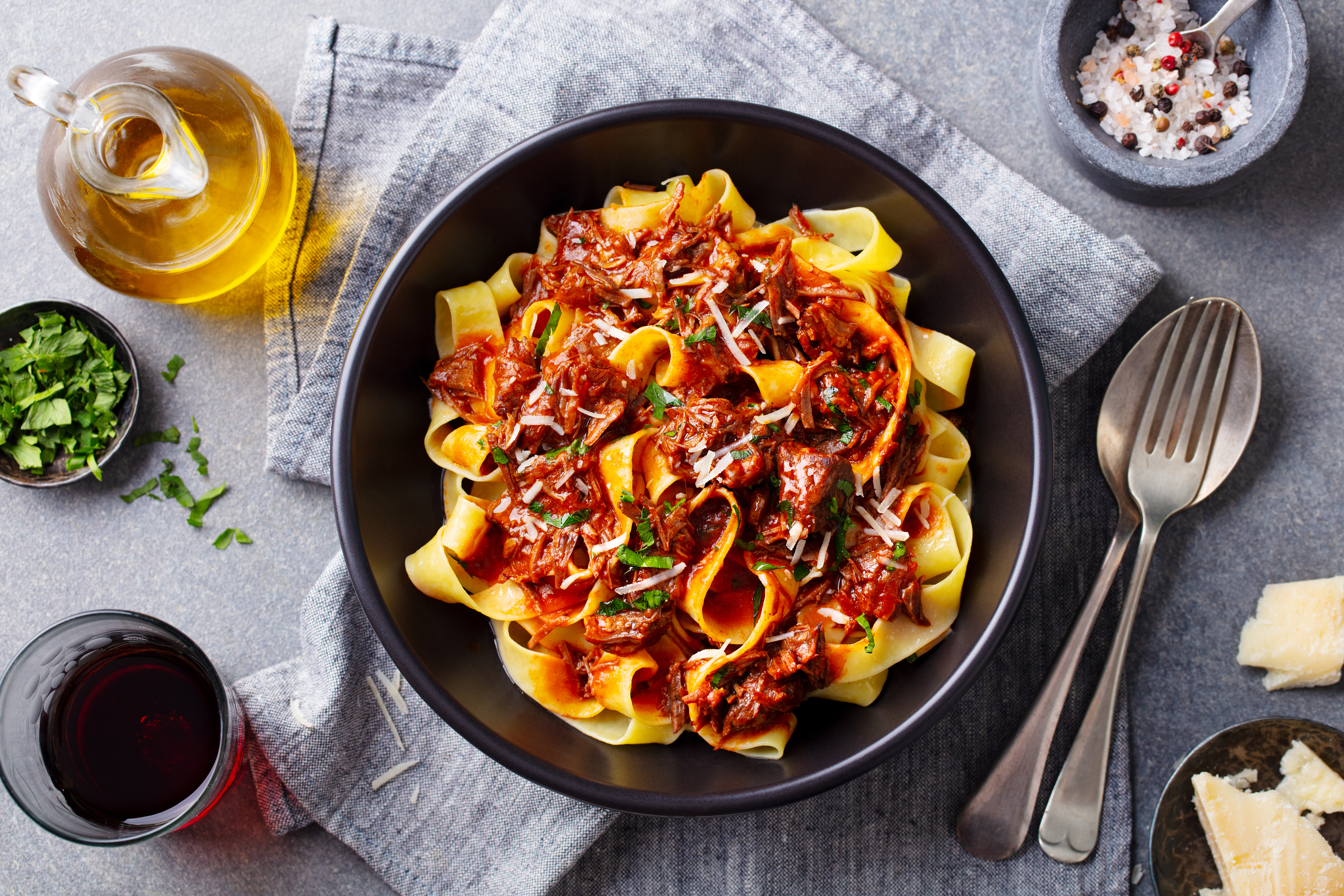Pasta con carne