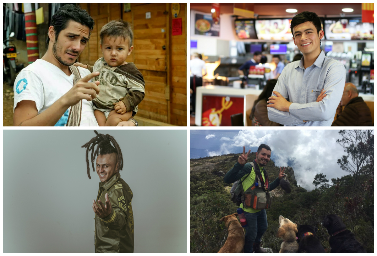 Santiago Cano, Camilo Fúquene, Chalmy Batz y Lukas Llanos son cuatro millennials que desde sus trabajos contradicen los estereotipos de su generación.