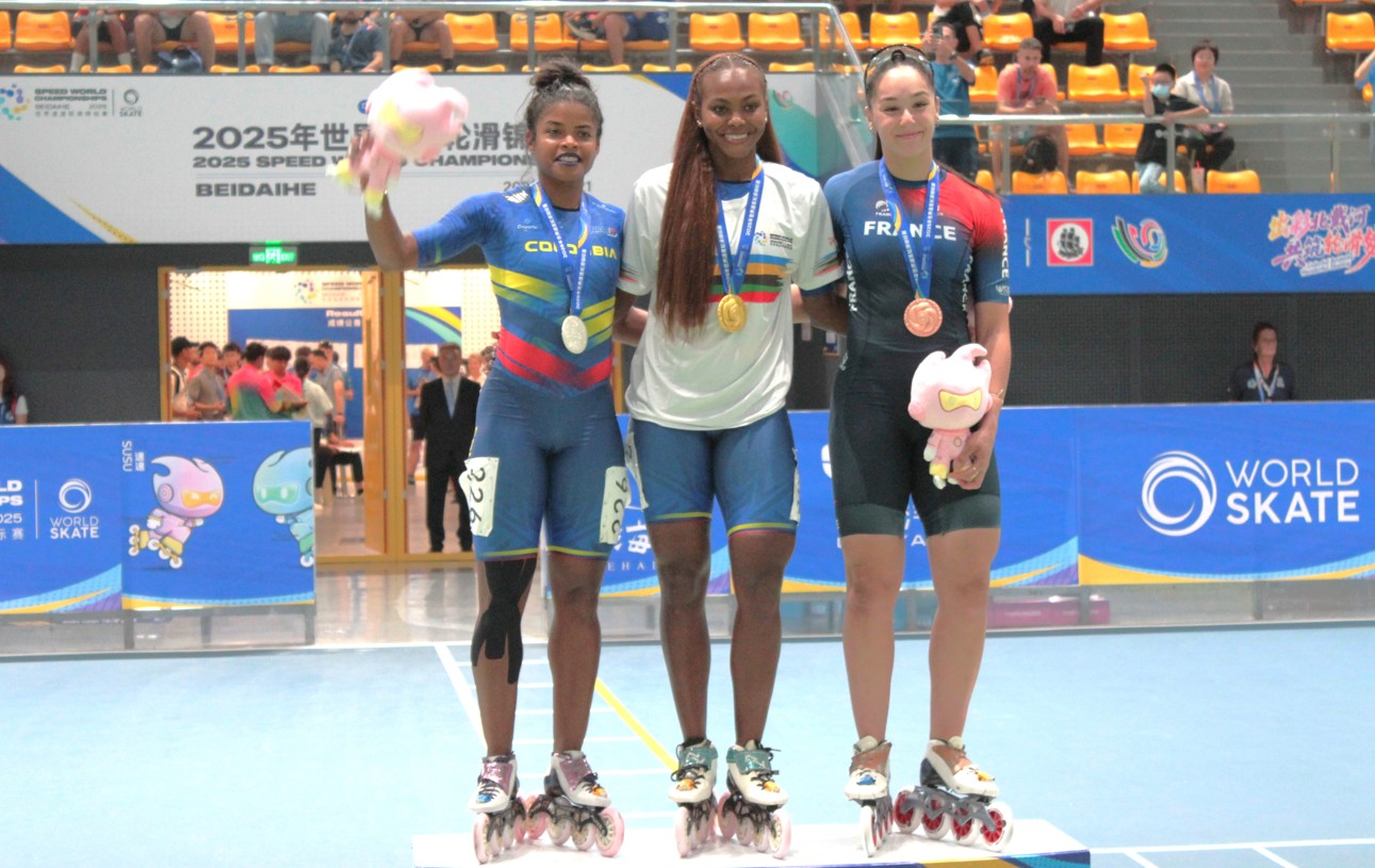Comenzó la cosecha colombiana en el Mundial de Patinaje de Carreras, en China