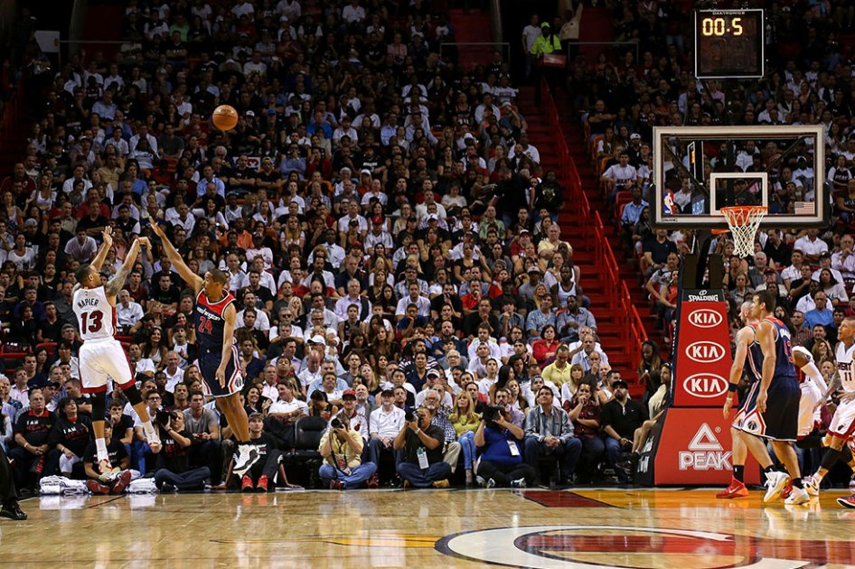 Miami Heat debutó en la temporada 2014/15 de la NBA. Foto: AFP
