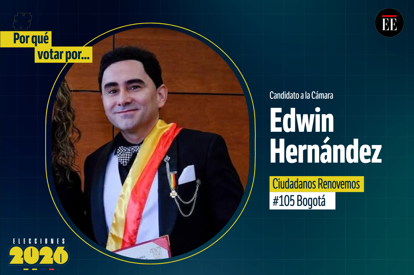 “Por qué votar por”: Edwin Andrés Hernández, candidato a la Cámara