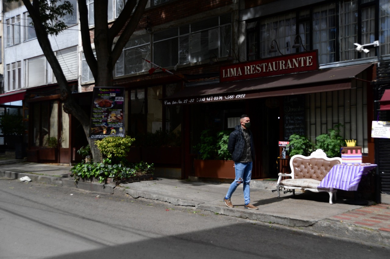 Calles vacías y locales cerrados: Así luce una de las zonas gastronómicas más icónicas de Bogotá