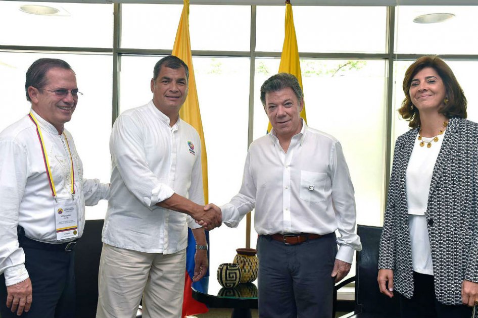 Presidentes Santos y Rafael Correa se reúnen en Cali