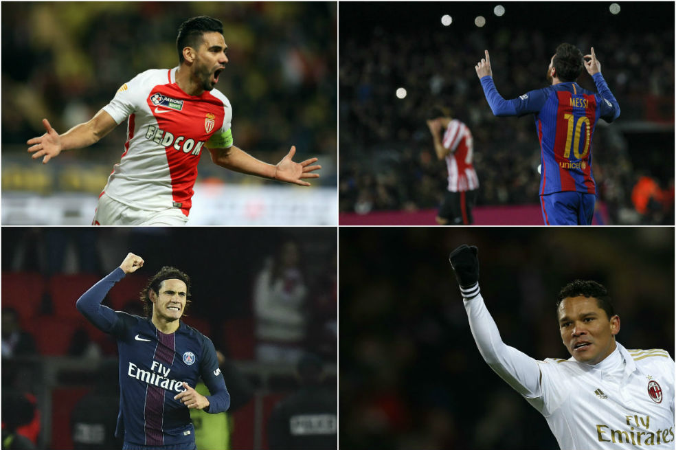 Falcao y Bacca, dentro de los 10 goleadores hispanomericanos de la UEFA