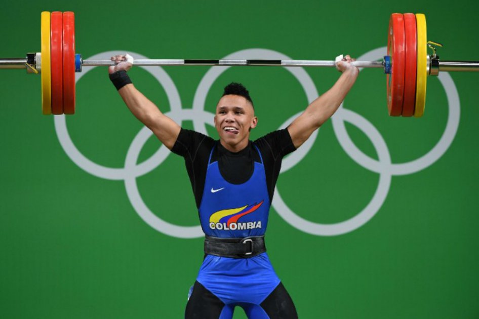 Luis Javier Mosquera en la prueba de los 69 kilogramos, en Río 2016. / AFP