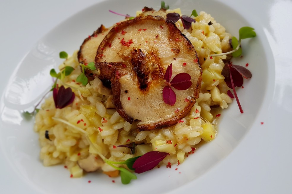 Cómo preparar risotto de shiitake, ahuyama y puerro