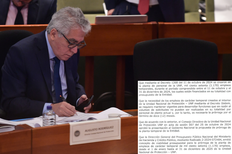 Gobierno Petro blindó la extensión de planta temporal de 1.000 escoltas en la UNP