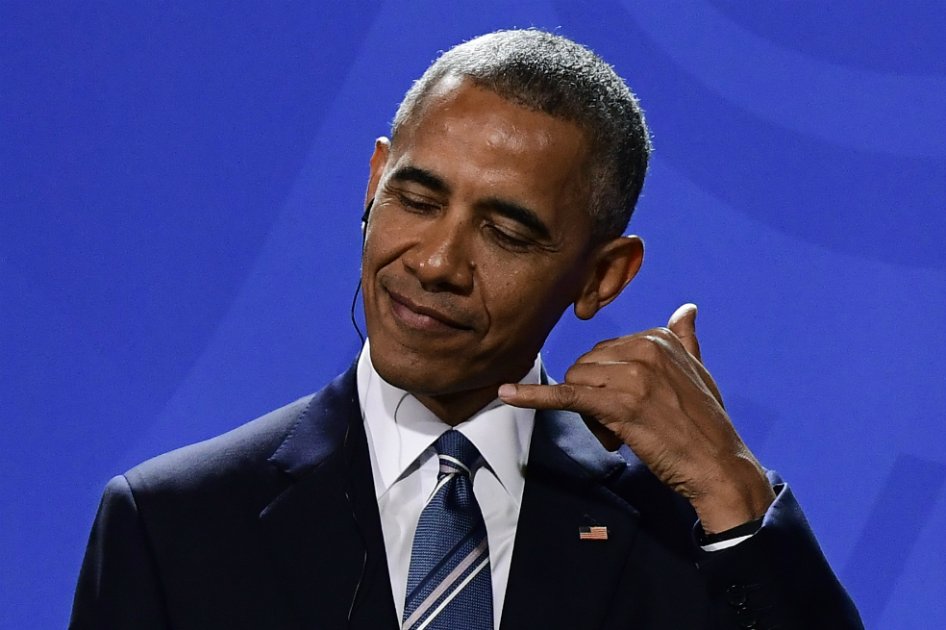 Barack Obama durante su encuentro con la canciller alemana Ángela Merkel. / AFP.