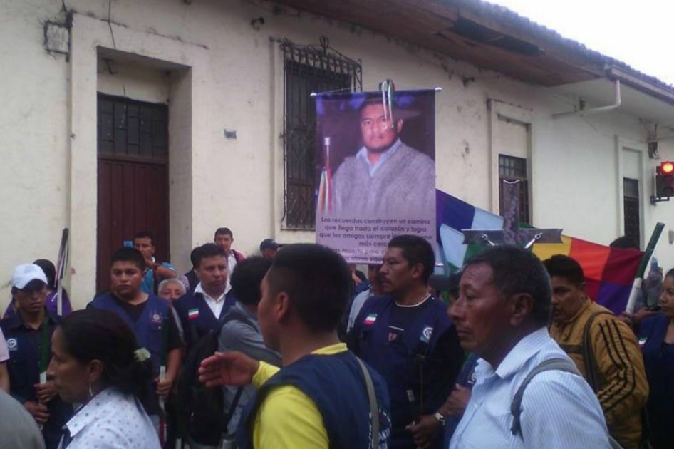 Homenaje al líder indígena asesinado en el Cauca