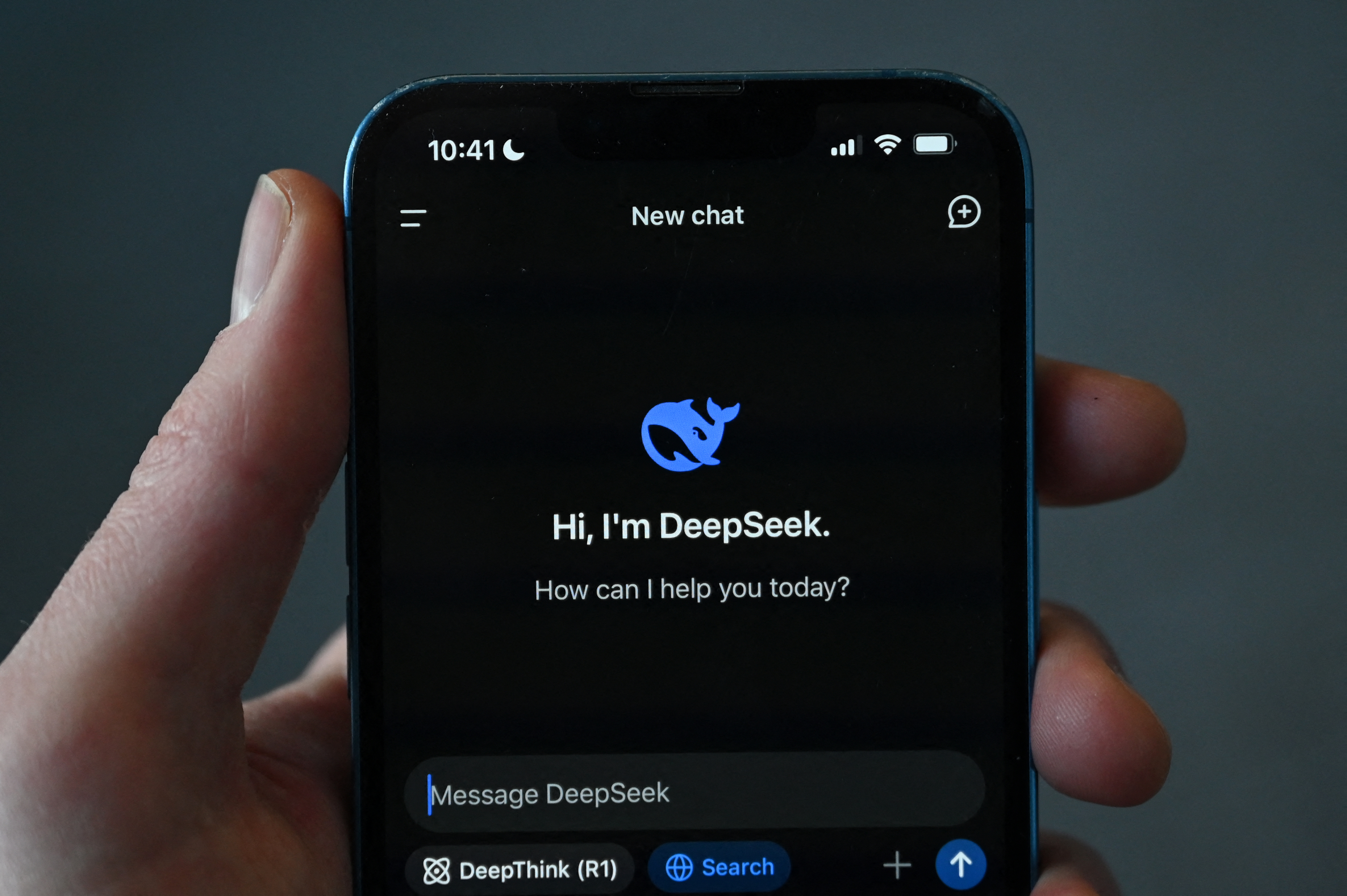 This photo illustration shows the DeepSeek app on a mobile phone in Beijing on January 27, 2025.