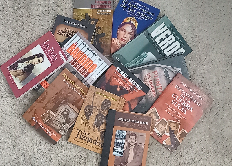Portadas de los libros de Pedro Claver Téllez. / Archivo particular