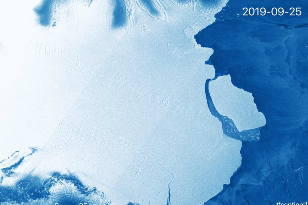 Se desprendió un iceberg de una de las plataformas de hielo más grandes de la Antártida