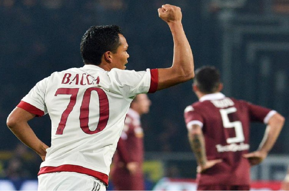 Carlos Bacca marcó, pero Milan no pudo con Torino