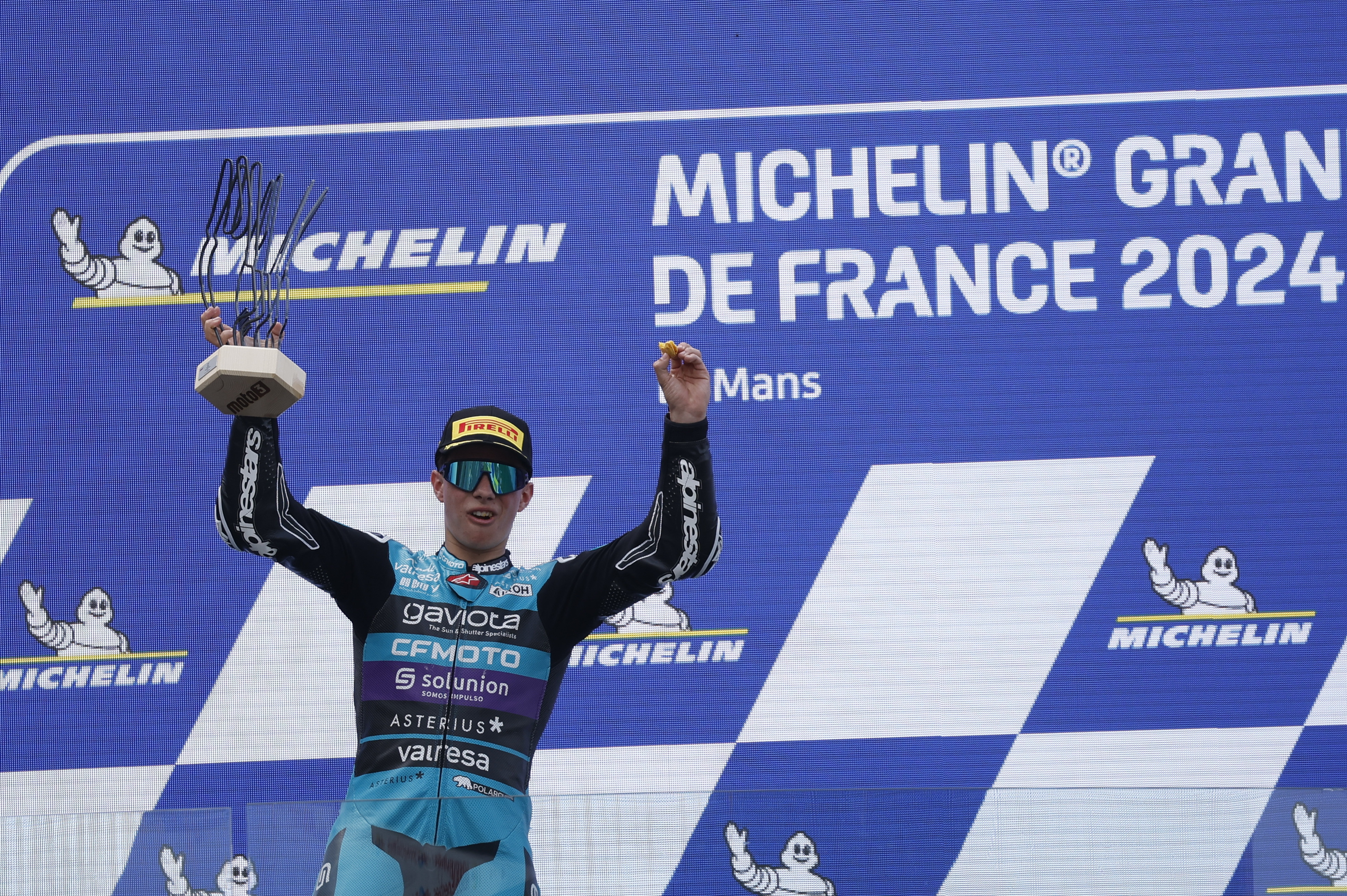 David Alonso suma su tercera victoria de la temporada en el GP de Francia de Moto3