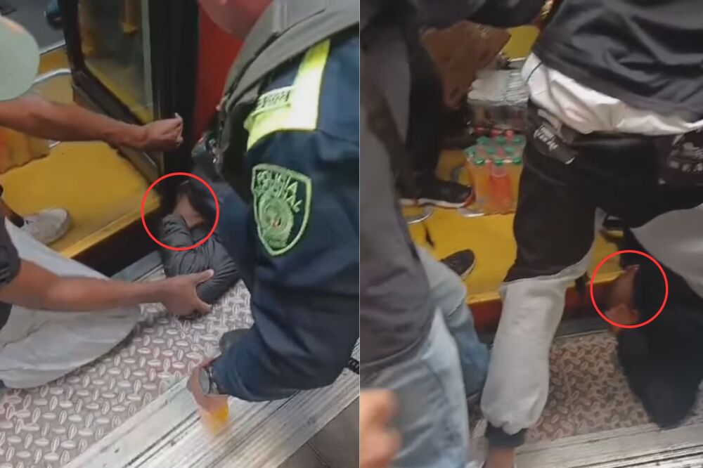 Vendedor terminó con la cabeza atorada en Transmilenio: ¿cómo llegó ahí? (Video)