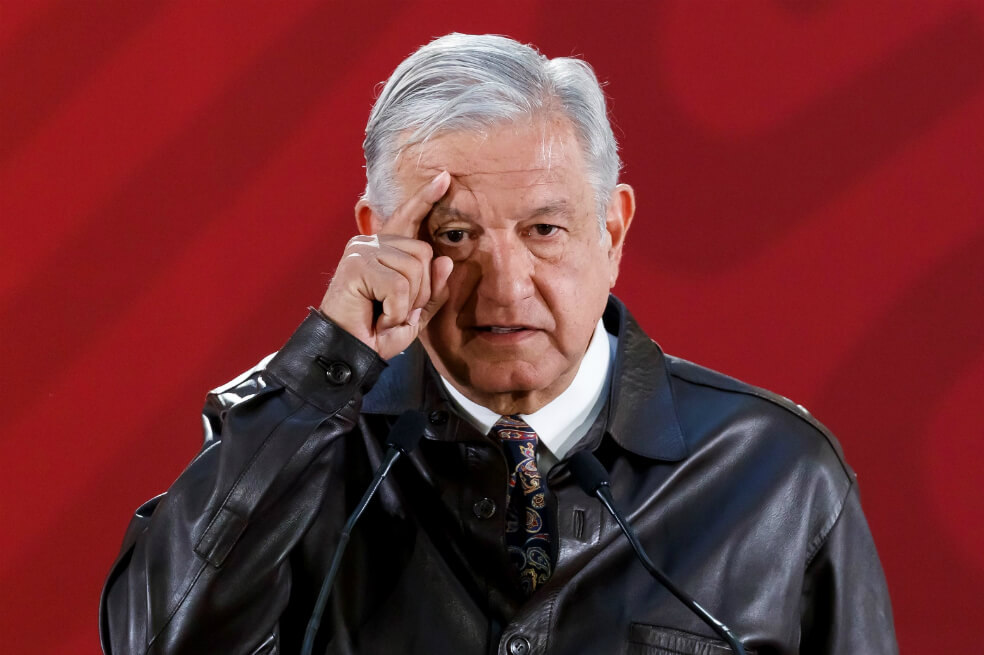 El presidente de México, Andrés Manuel López Obrador, se refirió a la crisis Venezolana desde el Palacio Nacional de Ciudad de México (México).