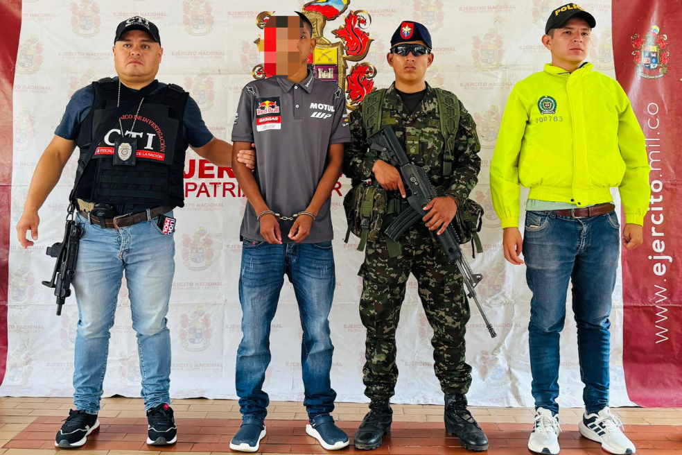 Capturan a “El Loco”, explosivista y reclutador de menores de las disidencias