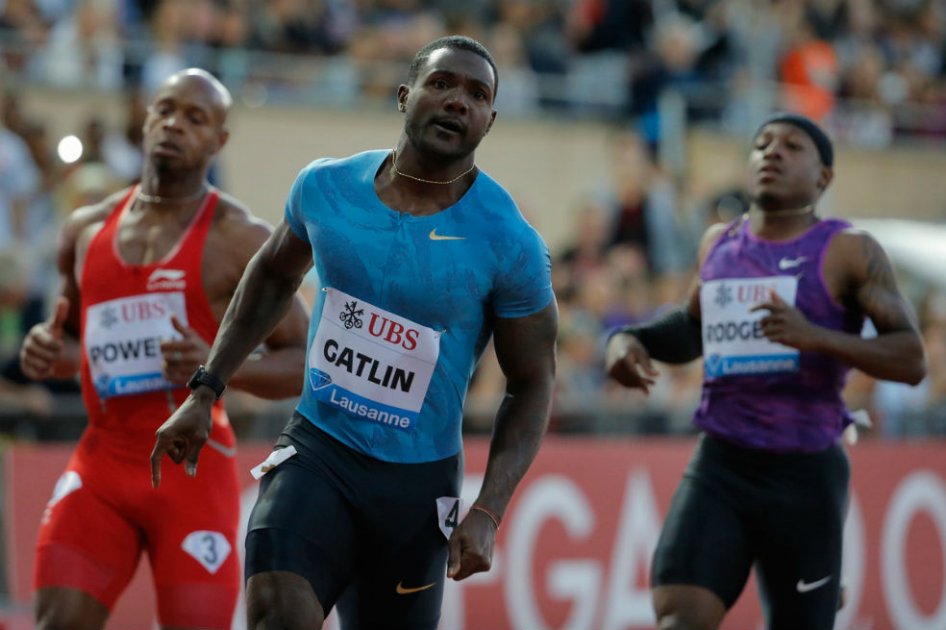 Justin Gatlin posee el mejor tiempo del año en los 100 metros, 9.74 segundos. Foto: AFP