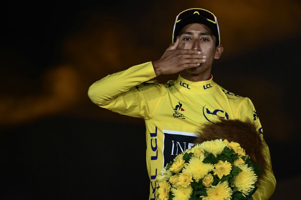 En imágenes: así fue el día de Egan Bernal, el más importante del deporte para Colombia