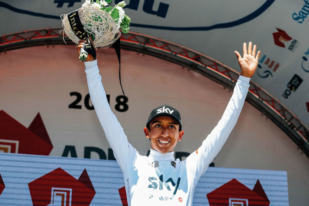 Egan Bernal, décimo en la general y líder de los jóvenes del Tour Down Under
