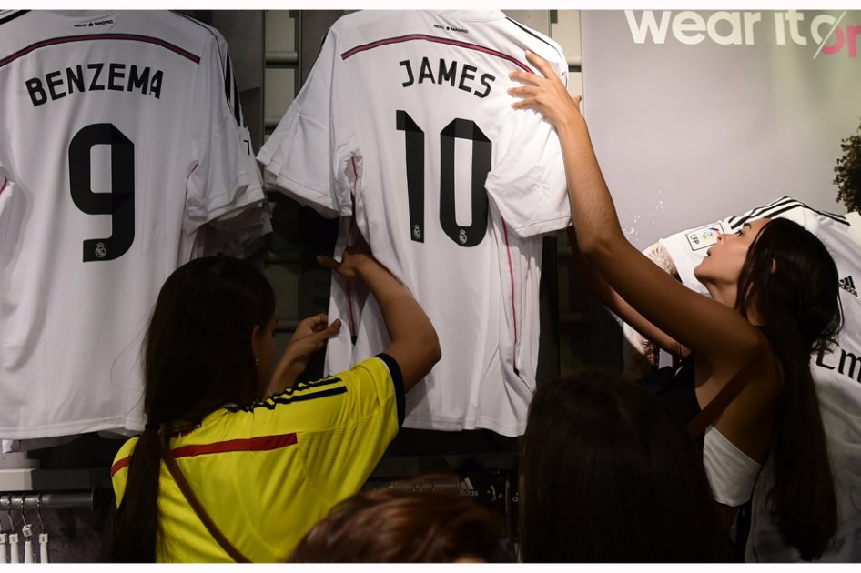 En una hora se vendieron 900 camisetas de James Rodríguez