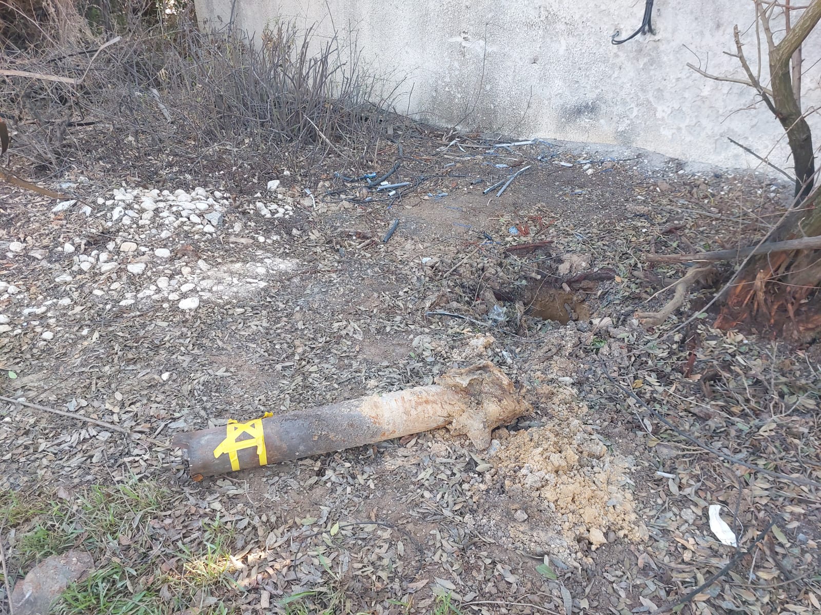 Un misil cayó en el jardín de la casa de la colombiana Rosmira Rinkevich.