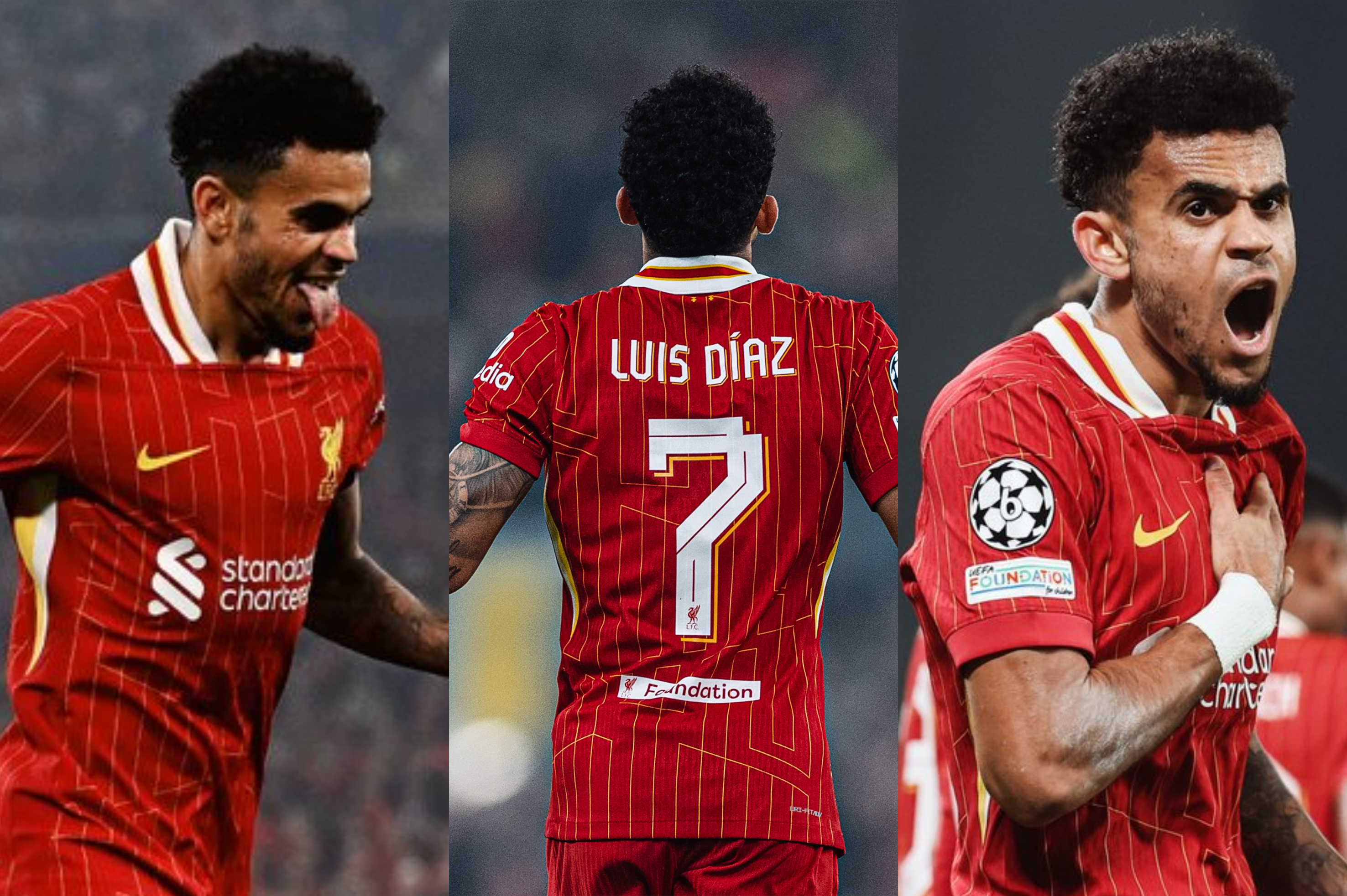 Luis Díaz celebró su primer hat-trick con Liverpool.