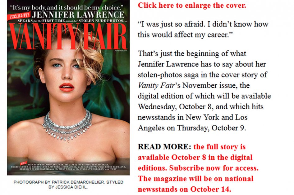 Triste declaración de Jennifer Lawrence sobre fotos que le hackearon