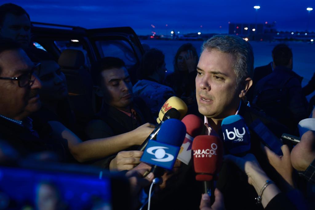 Duque dice que mantiene voluntad de diálogo con la guerrilla del ELN