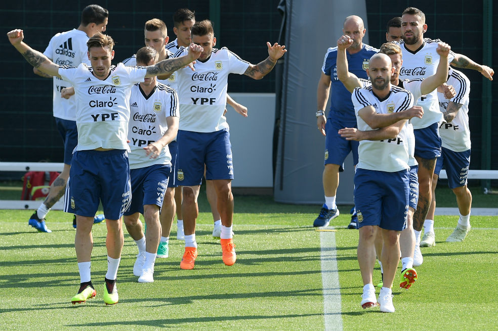 Argentina entrenó en la casa de Lionel Messi