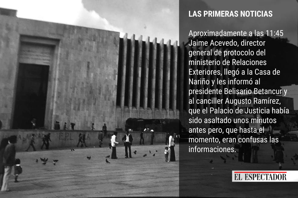 Cronología de las decisiones en el marco de la toma del Palacio de Justicia