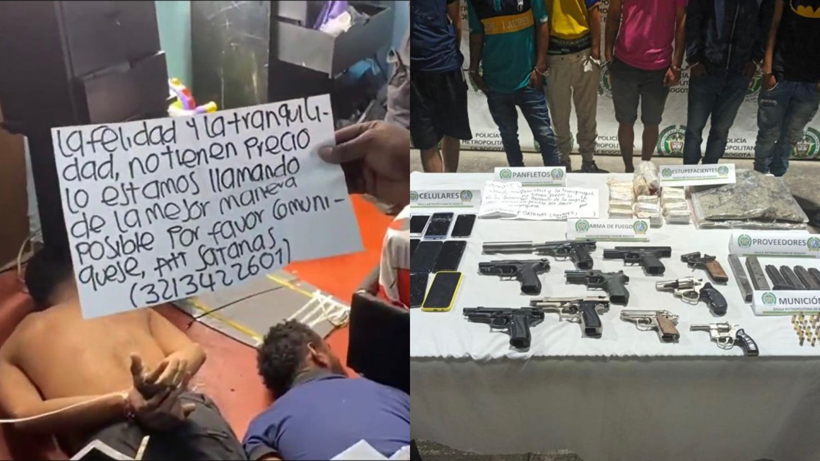 Bogotá: capturan a integrantes de “Satanas II”, banda de extorsión en Kennedy