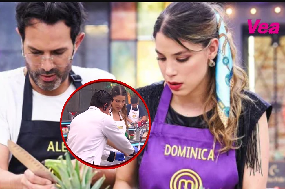 Accidente en ‘MasterChef’. Dominica Duque sufrió fuerte quemadura por un descuido