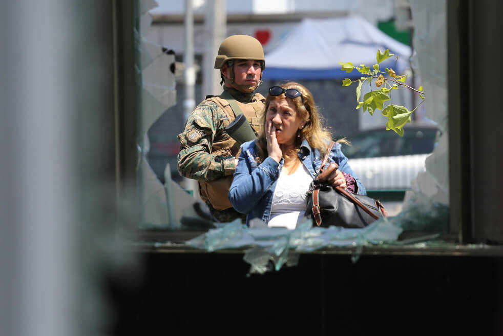 En imágenes: Los destrozos que dejan las protestas en Santiago de Chile