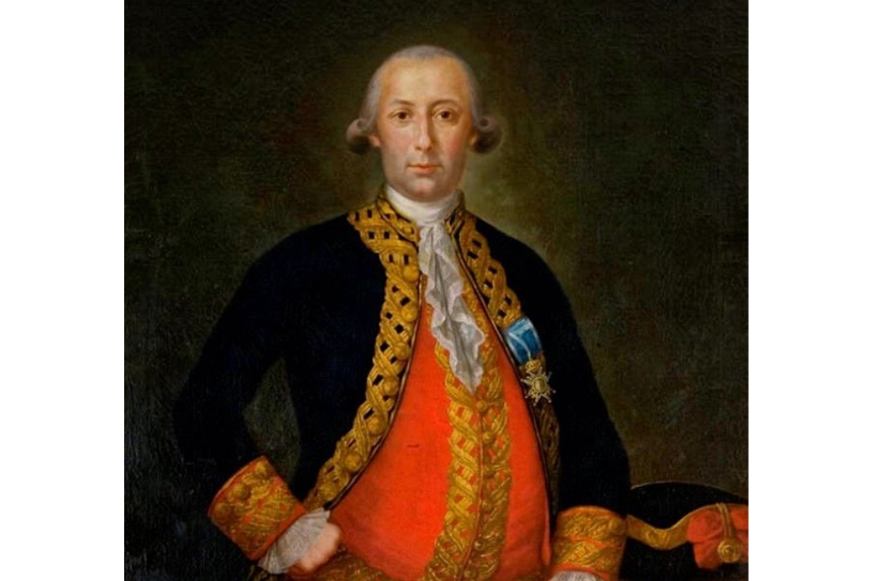 El general español Bernardo de Gálvez (1746-1786), héroe de la batalla de Pensacola.