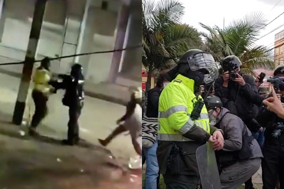 La otra cara de la moneda: policías protegen y se disculpan con ciudadanos en Bogotá