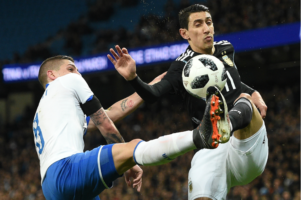 Di Maria será baja de Argentina ante la selección de España