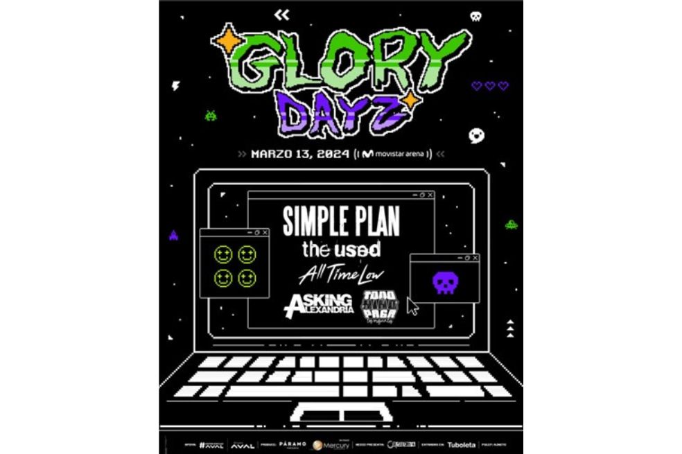 The Used, All Time Low y Simple Plan vendrán a Colombia en el concierto Glory Dayz
