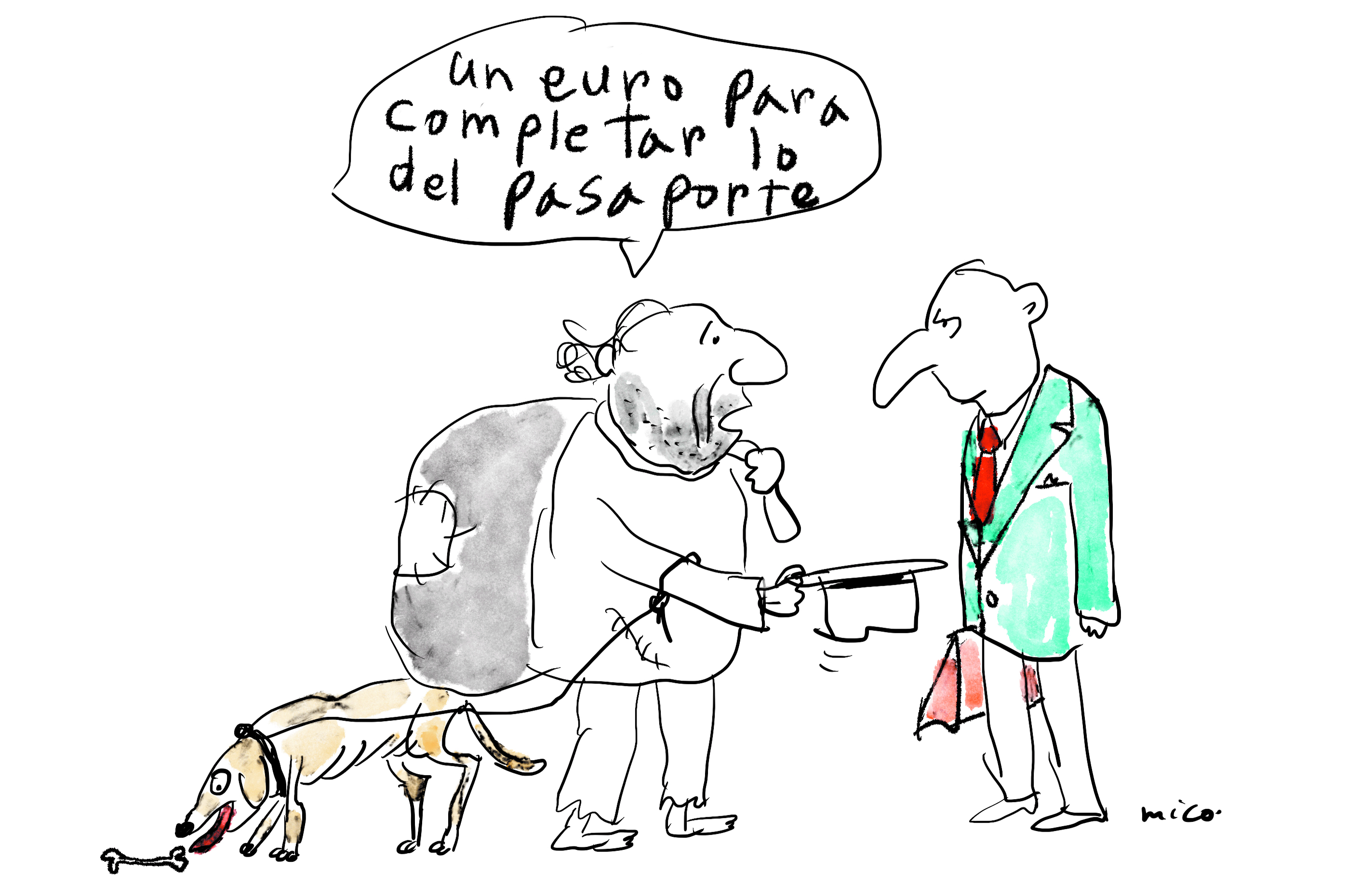 Un euro para completar lo del pasaporte
