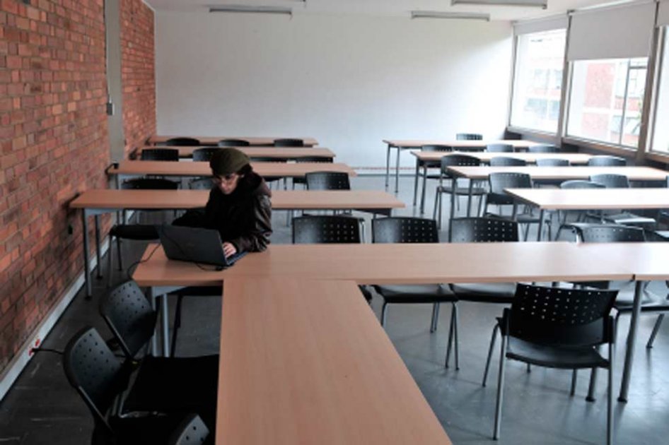 Aunque la rectoría invitó a los estudiantes a reiniciar clases este martes, la universidad se mantuvo en anormalidad académica. 