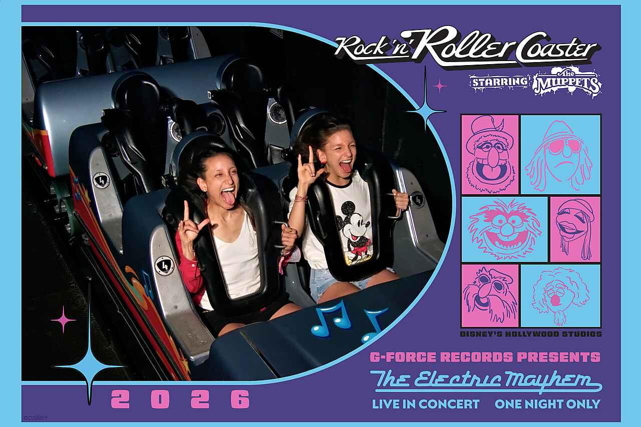 Disney PhotoPass ahora incluye experiencias temáticas de Los Muppets en Walt Disney World, incluida una foto inspirada en conciertos en la nueva Rock ’n’ Roller Coaster Starring The Muppets.