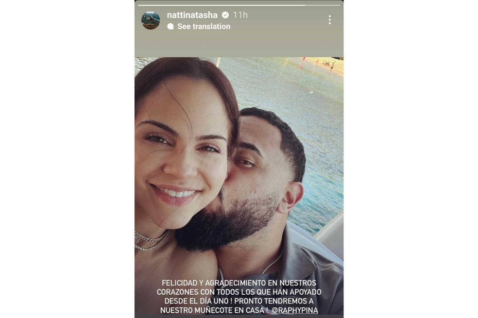 La cantante Natti Natasha celebró que su pareja Raphy Pina, y padre de su hija, Vida Isabelle, podría salir de la cárcel antes de tiempo.