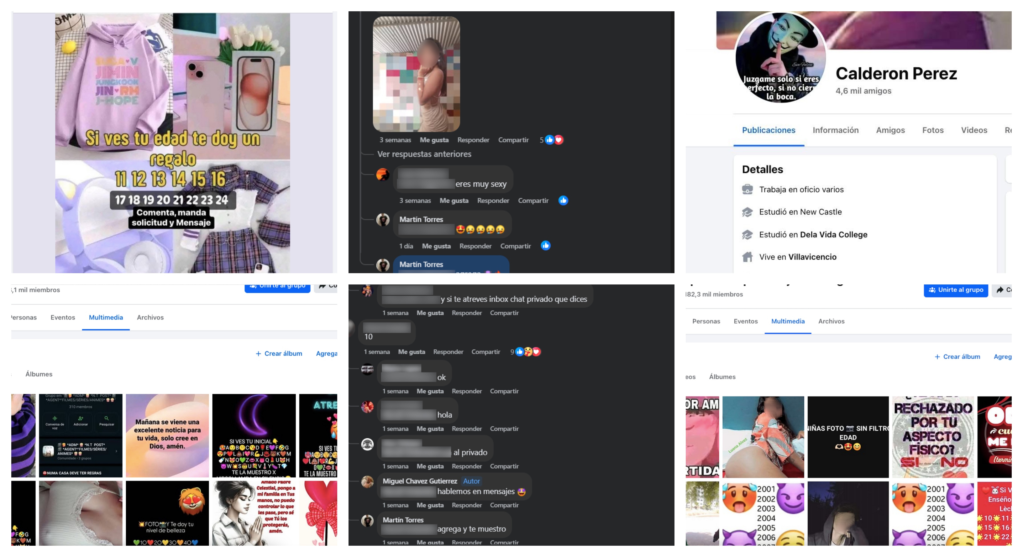 Al menos 20 grupos en Facebook que promovían retos sexuales ya no existen